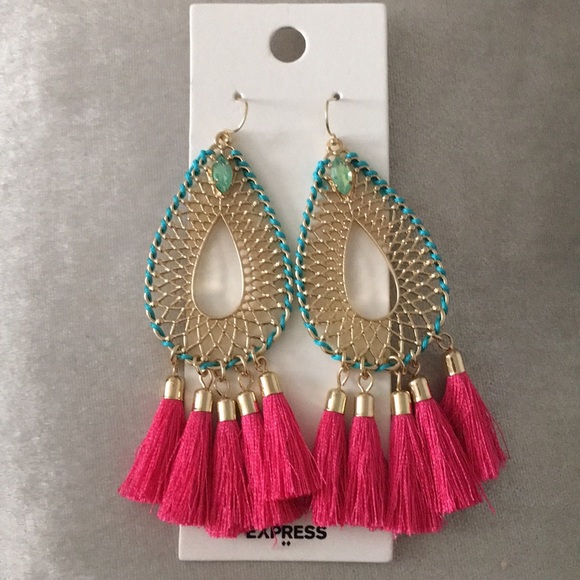 Express Jewelry - NWT Express Beaded Tassel Earrings